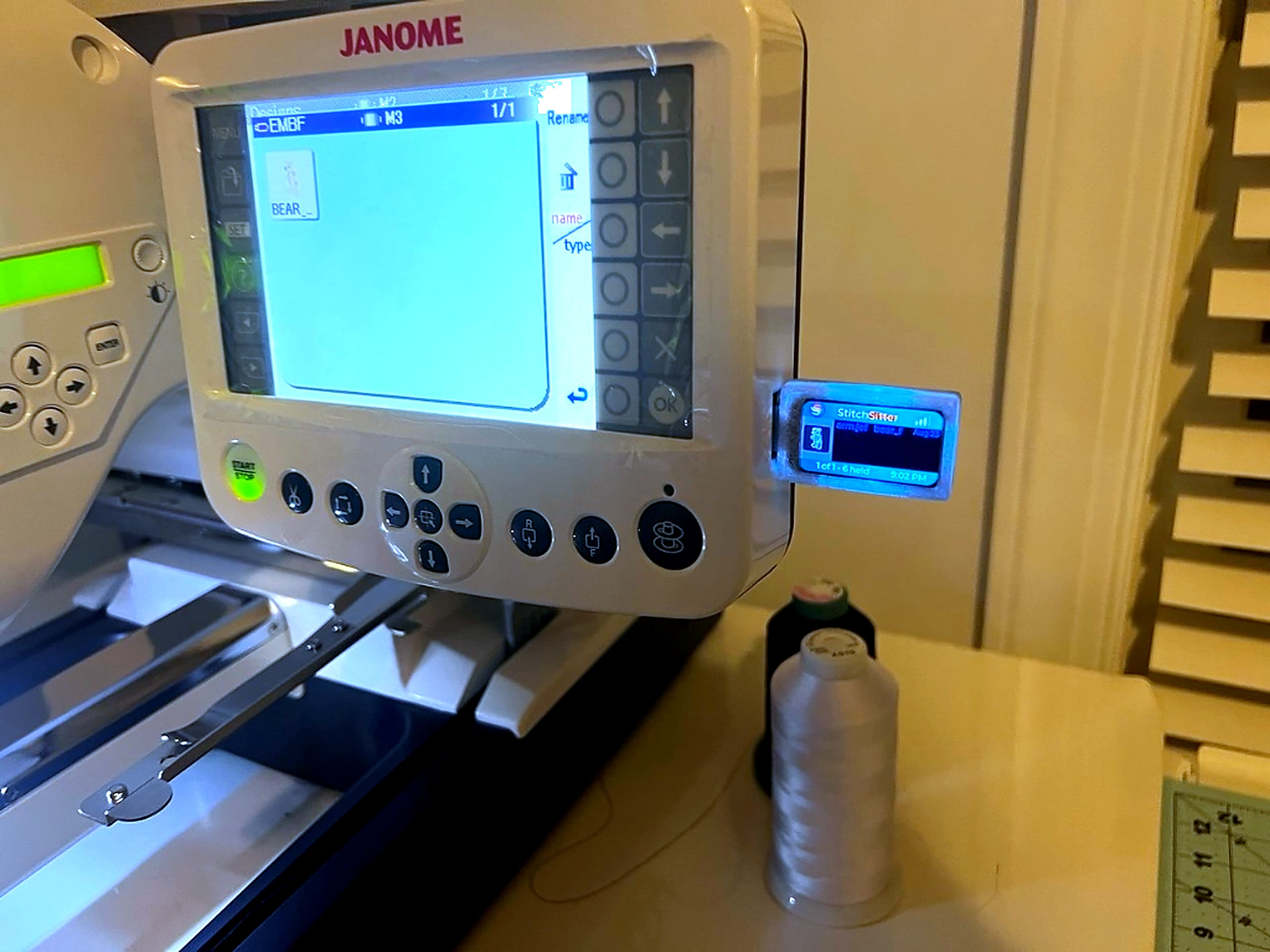 Janome Embroidery Machine with StitchSitter Dongle