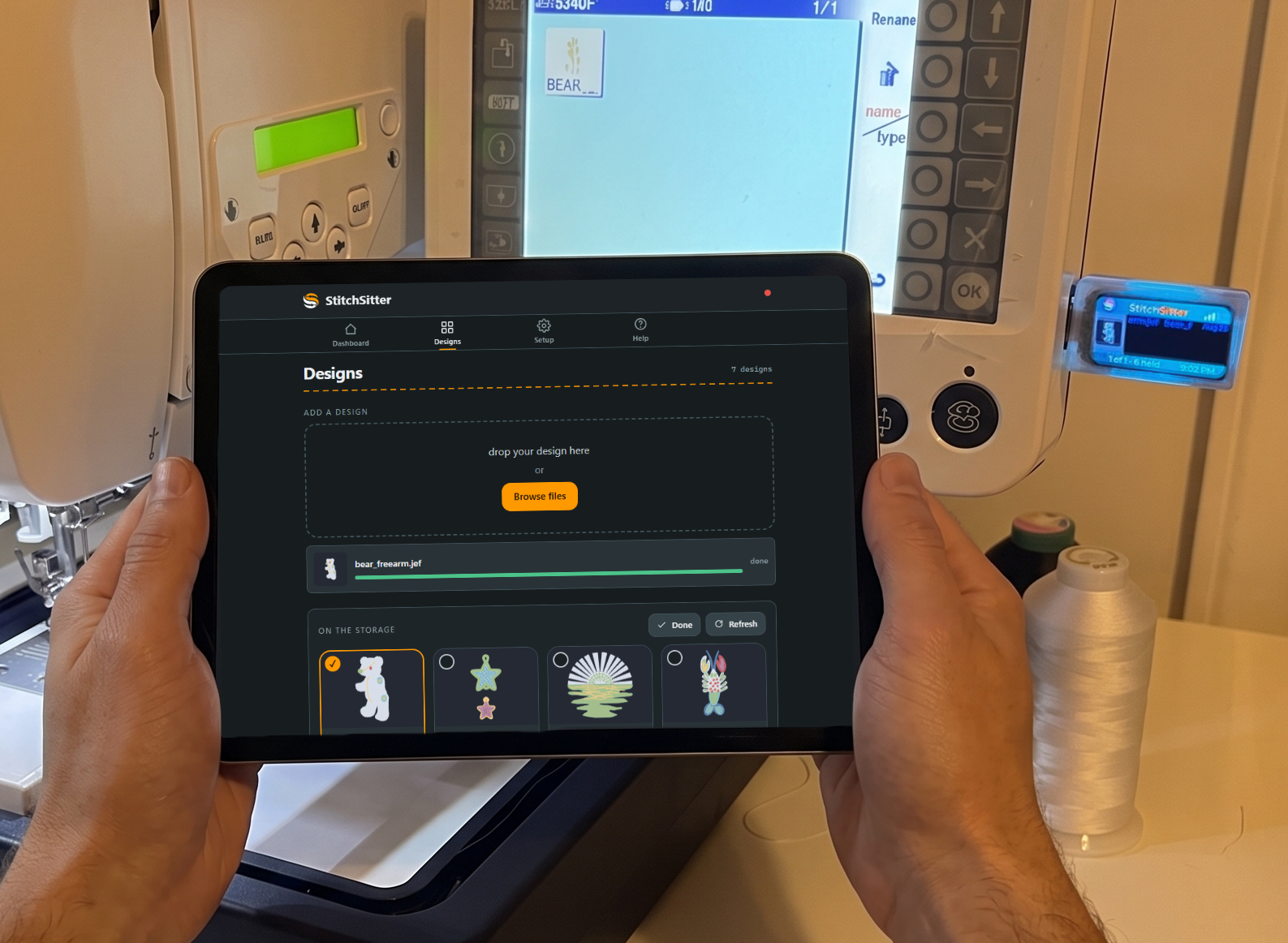 Send your machine files from any device
